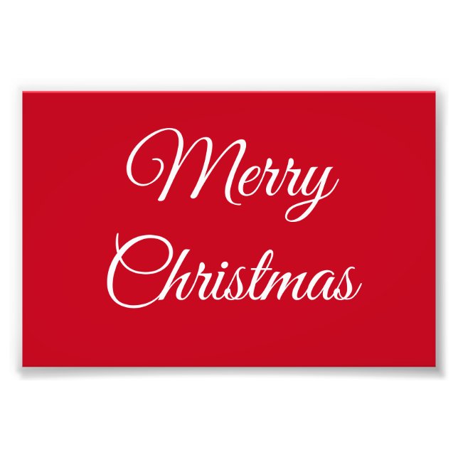 Merry Christmas Photo Print (Front)