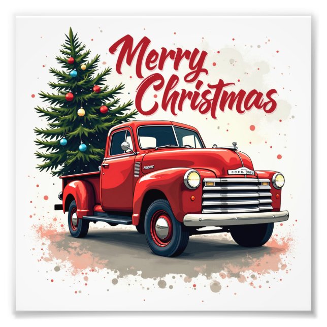 merry christmas photo print (Front)