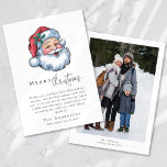 Merry Christmas Photo Santa Claus Holiday Card<br><div class="desc">This beautiful Holiday card can be personalised with your family name and photos</div>