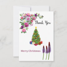 Merry Christmas Photo Thank You Card