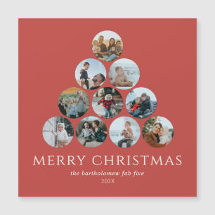 Merry Christmas Photos Refrigerator Magnet