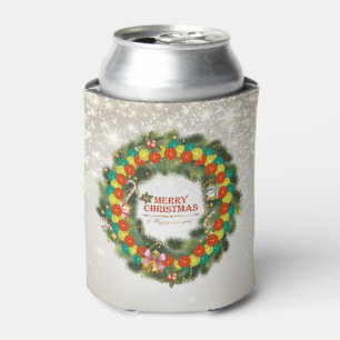 Merry Christmas Pickleball 1 Can Cooler