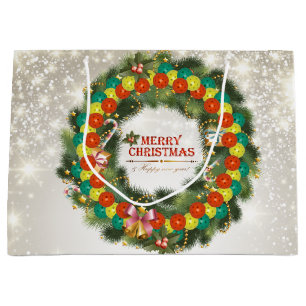 Merry Christmas Pickleball 1 Large Gift Bag