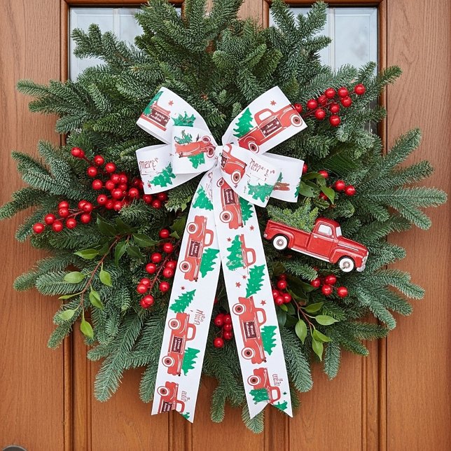 Merry Christmas pickup and tree Satin Ribbon (Creator Uploaded)