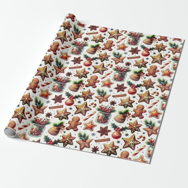 Merry Christmas Piernokwe holidays Wrapping Paper (Unrolled)