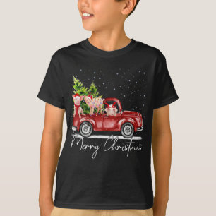 Merry Christmas Pig Farmer Santa Lover Truck Xmas  T-Shirt