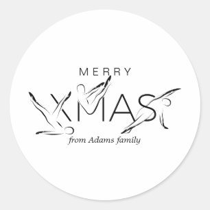 Merry Christmas Pilates instructor Gift Tags
