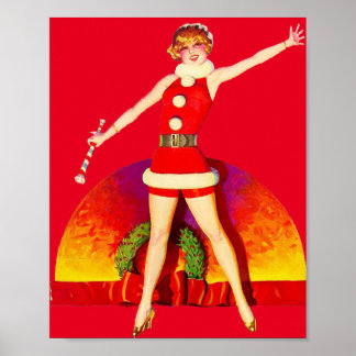 Merry Christmas - Pin Up Doll Poster