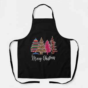 Merry Christmas Pine Tree Apron