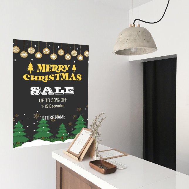 Merry Christmas Pine Tree Business Sale Ads Poster (Merry Christmas Pine Tree Business Sale Ads Poster)