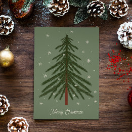 Merry Christmas Pine Tree Card
