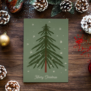 Merry Christmas Pine Tree Card