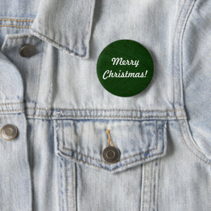 Merry Christmas Pine Tree Close Up Pinback 6 Cm Round Badge