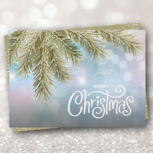 Merry Christmas Pines Non-Photo Holiday Card