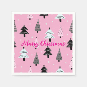 Merry Christmas pink Christmas decoration Napkin