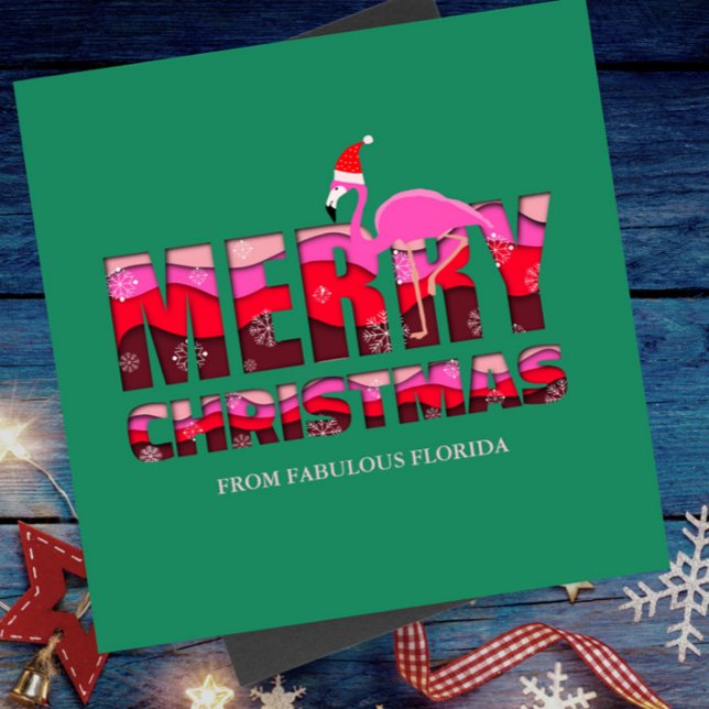 Merry Christmas Pink Flamingo Custom Holiday  (Creator Uploaded)