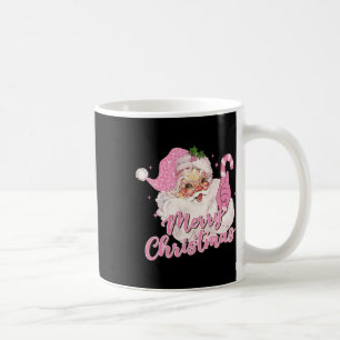 Merry Christmas Pink Santa Claus Vintage Retro Xma Coffee Mug