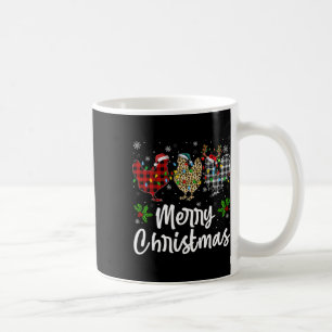Merry Christmas Plaid Leopard Chicken Lights Santa Coffee Mug