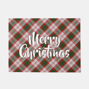 Merry Christmas Plaid Lindsay Tartan Doormat