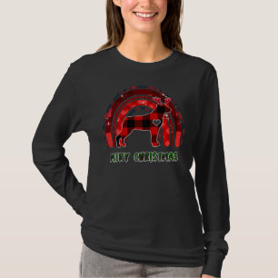 Merry Christmas Plaid Rottweiler Dog Christmas P T-Shirt