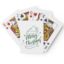 Merry Christmas playing card