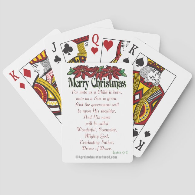 Merry Christmas Playing Cards (Back)