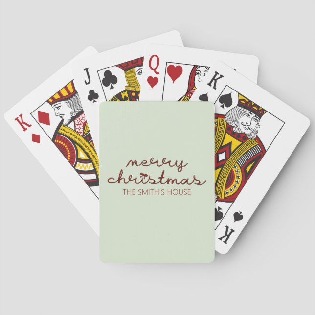 Merry Christmas Playing Cards (Back)
