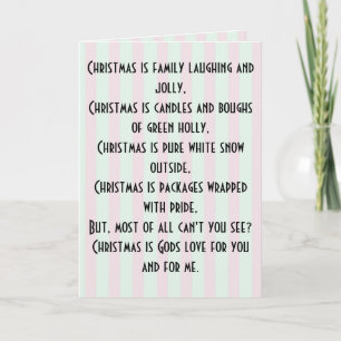 Merry Christmas Poem Card