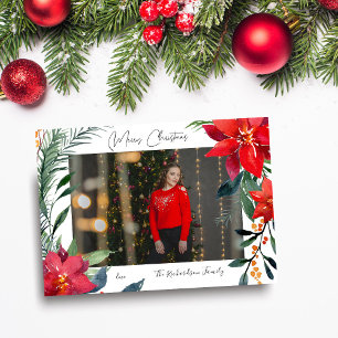 Merry Christmas Poinsettia Photo