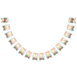 MERRY CHRISTMAS   Poinsettia Splendour Bunting