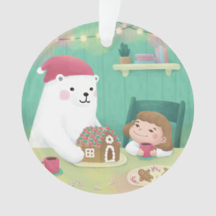 Merry Christmas: Polar Bear & Child Ornament