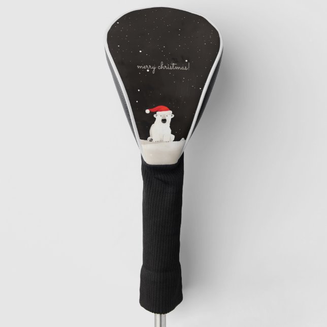 Merry Christmas Polar Bear! Golf Head Cover (Front)