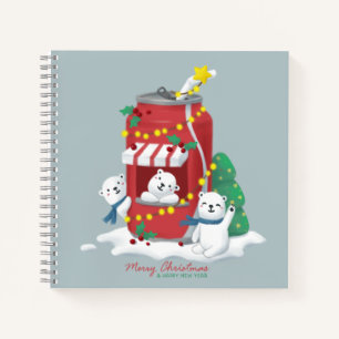 Merry Christmas: Polar Bear & Soda Can Notebook