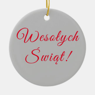 Merry Christmas - Polish Ceramic Ornament