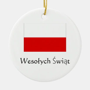 Merry Christmas Polish Ornament