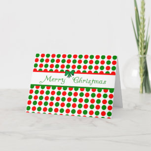 Merry Christmas Polka Dots Holiday Card