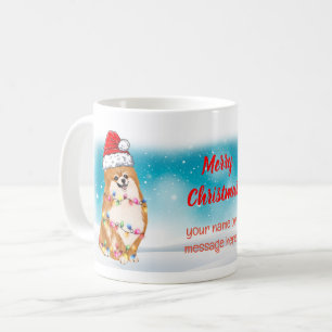 Merry Christmas Pomeranian Pet Dog Lover Santa Coffee Mug