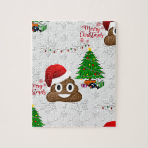 merry christmas poo emoji jigsaw puzzle