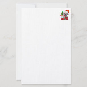 Merry Christmas Poodle Stationery