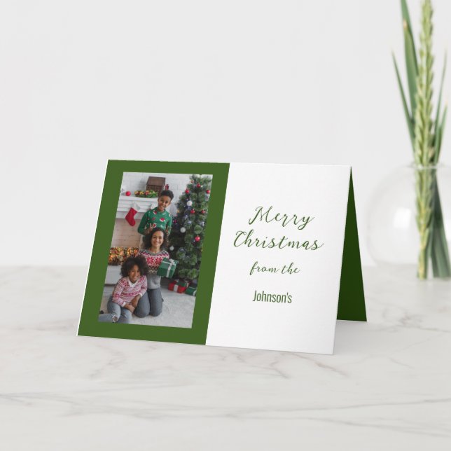 Merry Christmas Portrait, 5" x 7" Folded Card (Front)