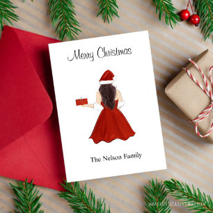 merry christmas, postcard