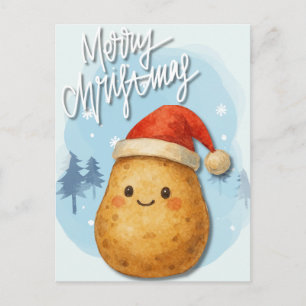 Merry Christmas Potato Invitation Postcard