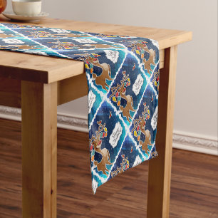 Merry Christmas Prancing Reindeer Short Table Runner