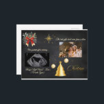 Merry Christmas Pregnancy Chalkboard Announcement<br><div class="desc">Share the most wonderful news this holiday season with this elegant and festive chalkboard pregnancy announcement card. Designed with a rustic chalkboard background, this card perfectly captures the cosy, magical feeling of Christmas. It features two special photo spots: one for your precious baby's ultrasound sonogram picture and another for a...</div>