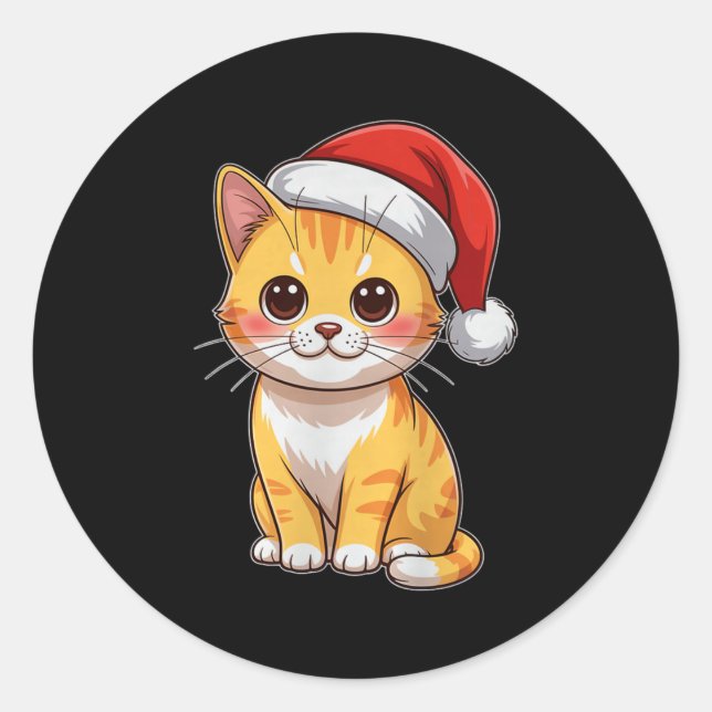 Merry Christmas Premium Tri-blend  Classic Round Sticker (Front)
