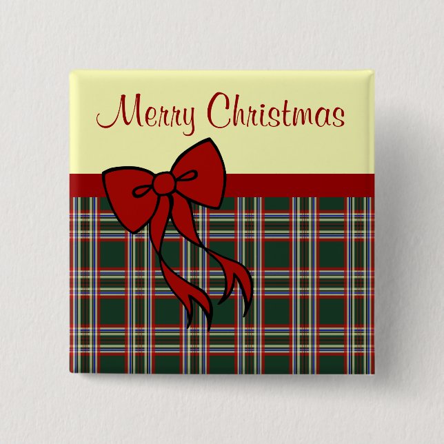 Merry Christmas Present Button (Front)