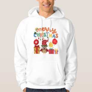 MERRY CHRISTMAS PRESENTS LIGHTS SANTA NEW YEAR EVE HOODIE