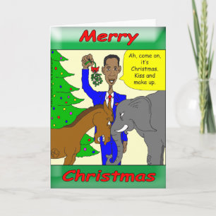 Merry Christmas President Obama Holiday Card