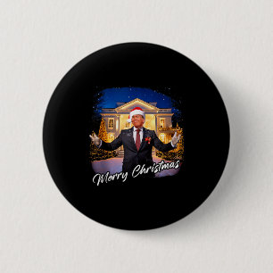 Merry Christmas – President Trump Santa Funny Grap 6 Cm Round Badge