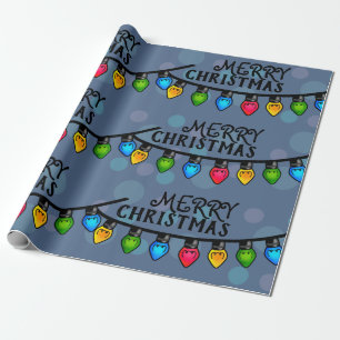 Merry Christmas Pretty Light Decoration Wrapping Paper